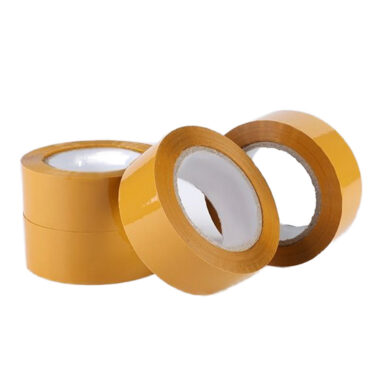 Custom size light yellow bopp packing tape rolls