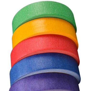 Custom size colorful masking tape rolls
