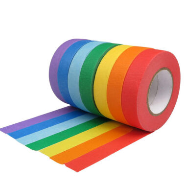 Custom size colorful masking tape rolls