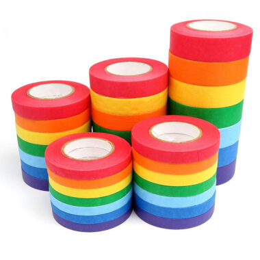 Custom size colorful masking tape rolls