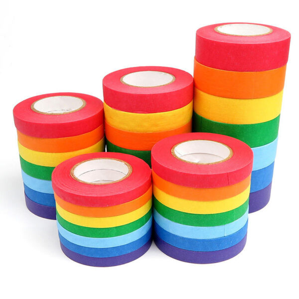 Custom size colorful masking tape rolls