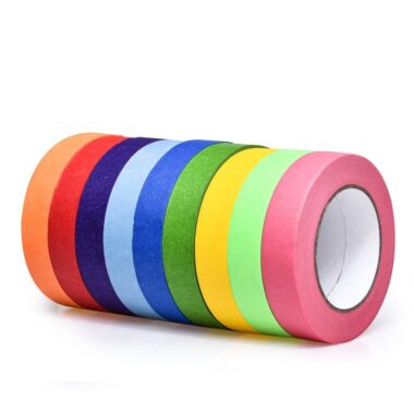 Custom size colorful masking tape rolls