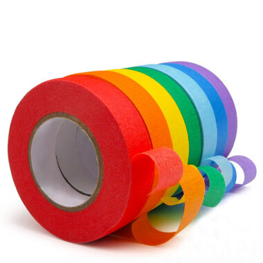Custom size colorful masking tape rolls