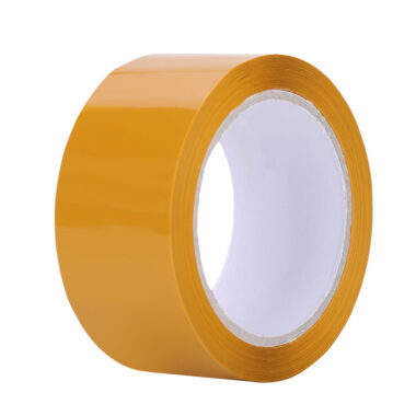 Custom size light yellow bopp packing tape rolls