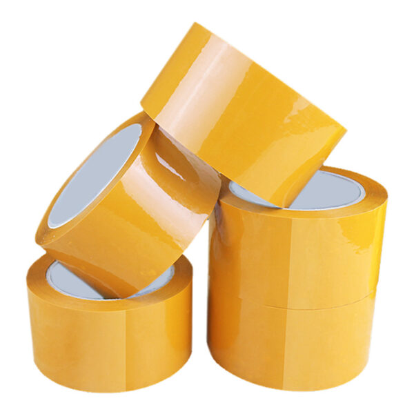 Custom size light yellow bopp packing tape rolls