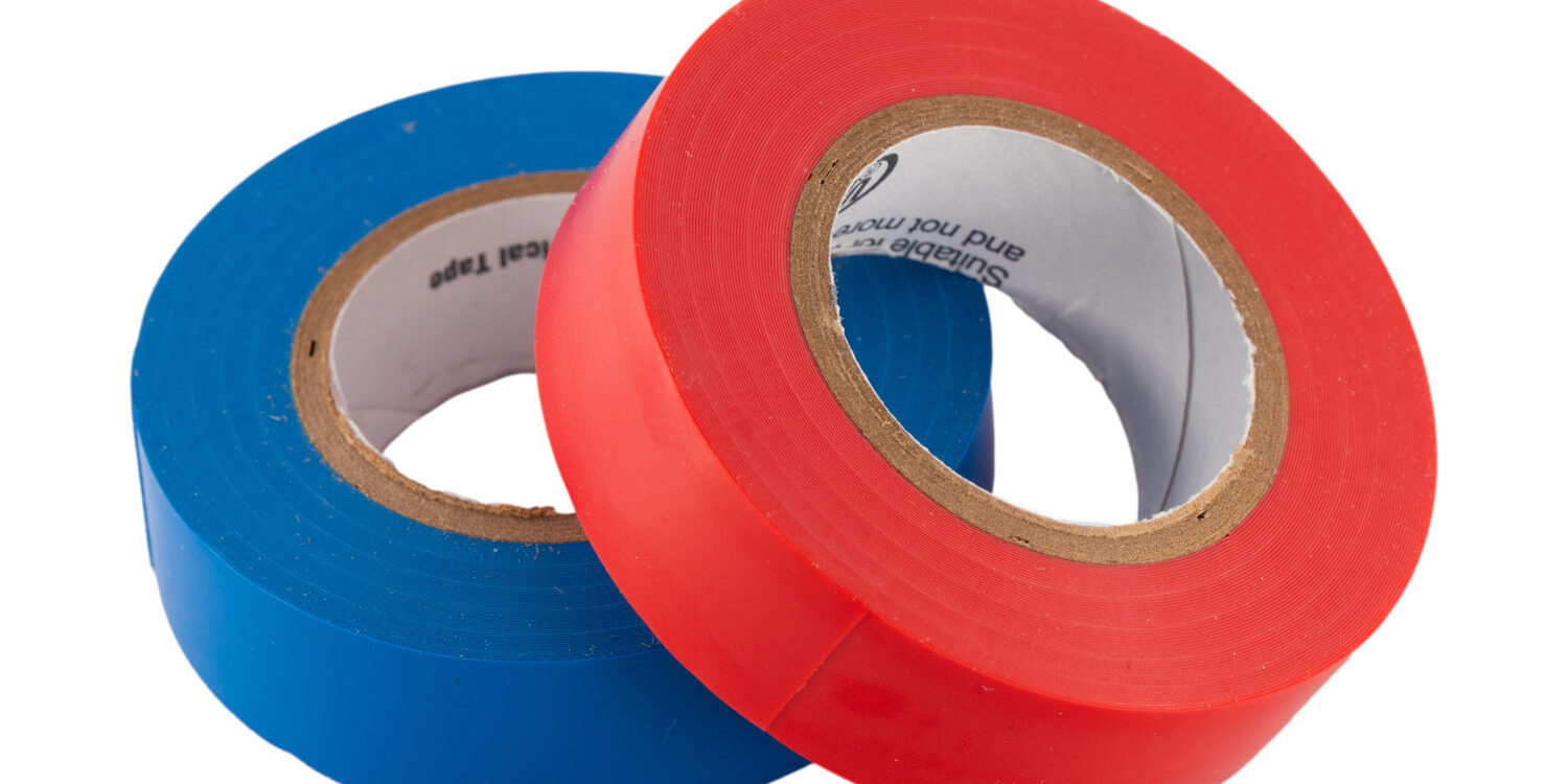 Custom printed colored PVC electrical tape for wiring insulation