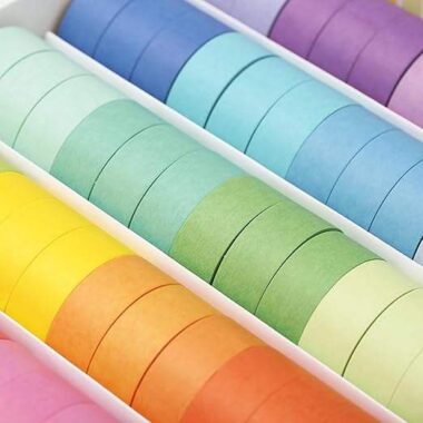 Universal colored masking tape for painting and packaging