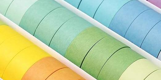 Universal colored masking tape for painting and packaging