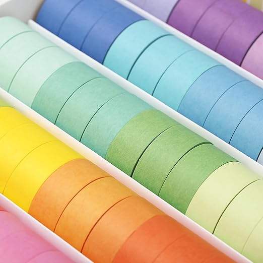 Universal colored masking tape for painting and packaging