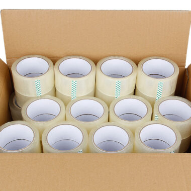 Strong self adhesive transparent BOPP packing tape for packaging