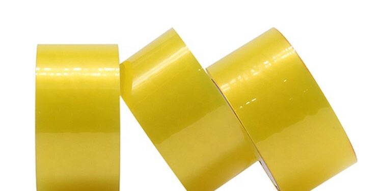 Waterproof light yellow transparent BOPP packing tape for carton sealing