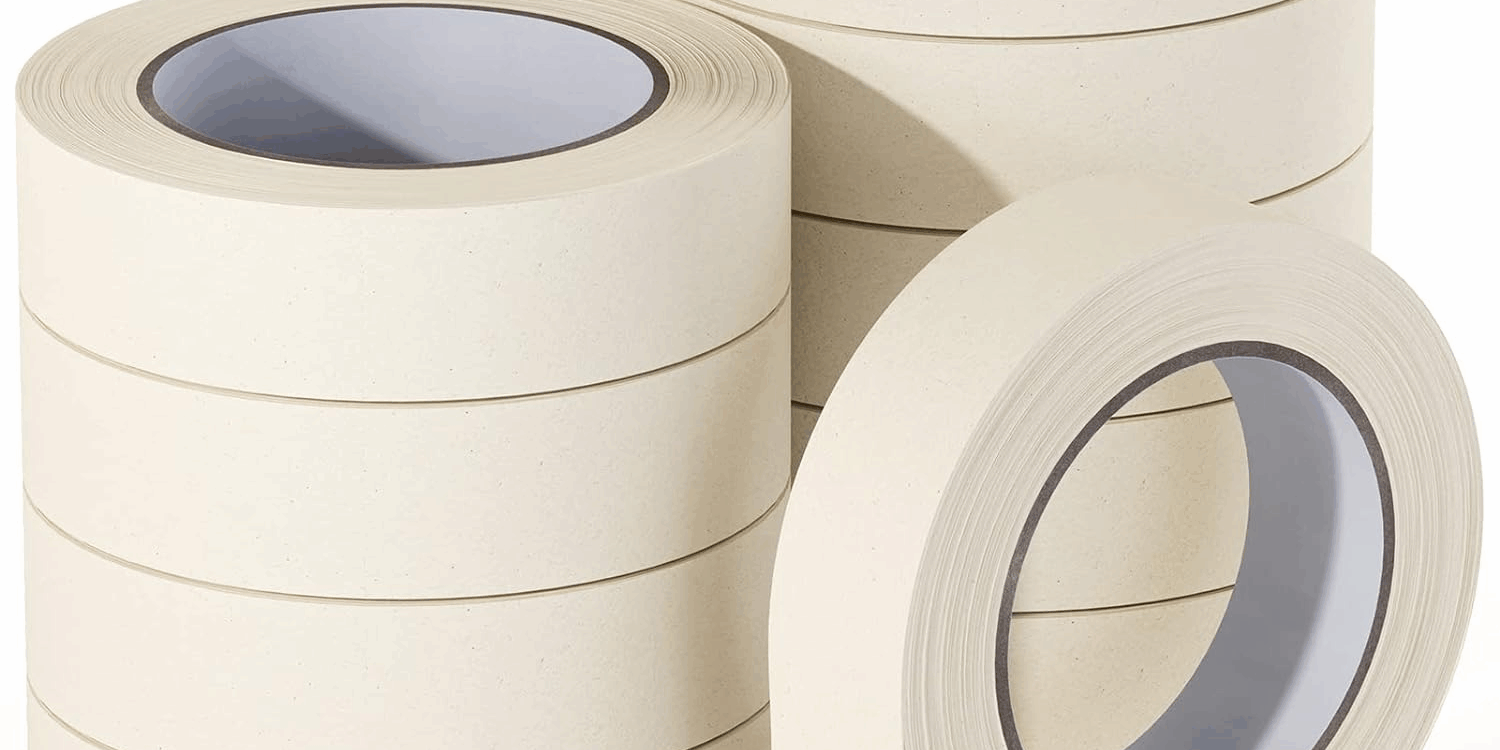 White high temperature masking tape for painting and coating
